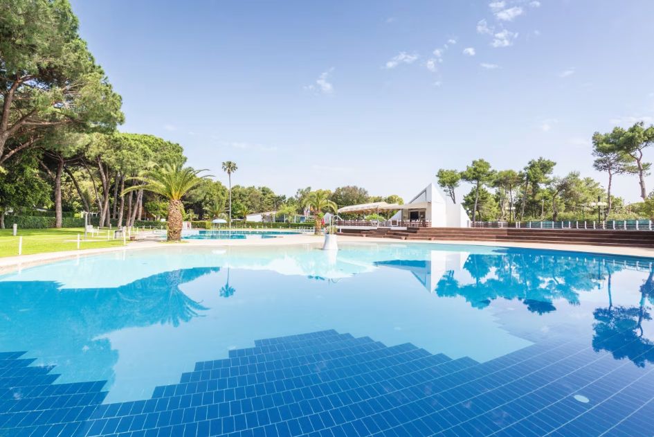 One of the pristine pools you can enjoy at Baia Domizia