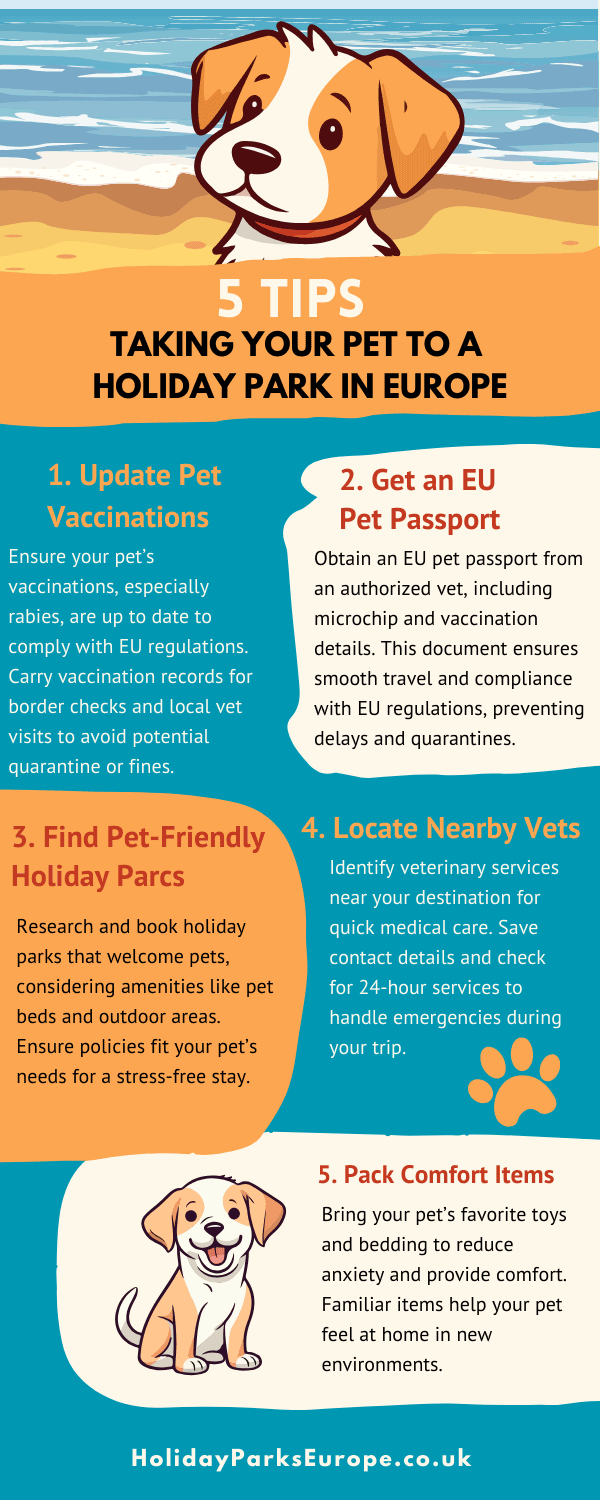 Tips for taking your pet to a Picardy holiday park by the beach.